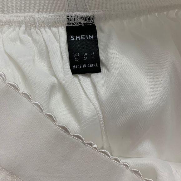 SHEIN Wide Waist Frill Trim Layered Tulle Skirt - Picture 5 of 10